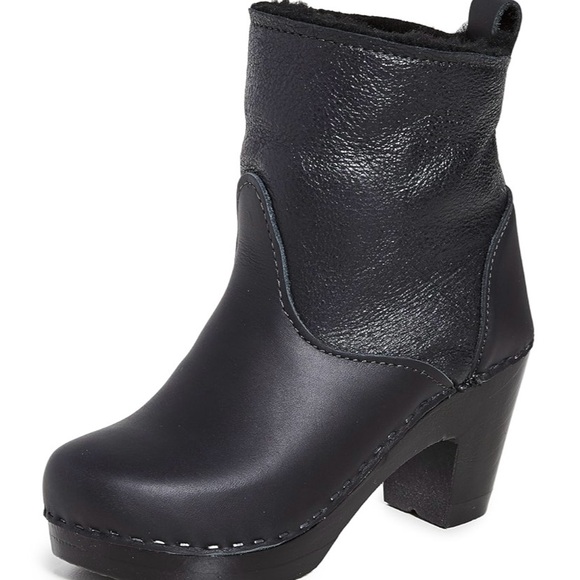 No 6 Shearling Clog Boots - Picture 3 of 4